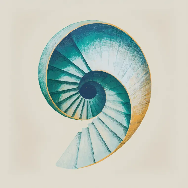 Illusion : un escalier en spirale qui est aussi un coquillage